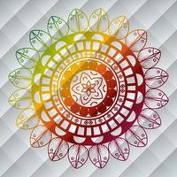 elegante Mandala-Blumen-Meditationsverzierung vektor