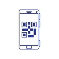 Smartphone mit Code QR-Scan vektor