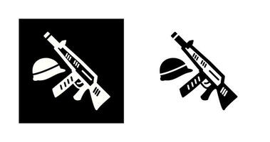 pistol och hjälm vektor ikon