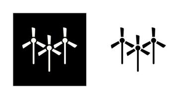 Vektorsymbol für mehrere Windmühlen vektor