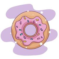 leckere süße Donut-Bäckerei-Ikone vektor