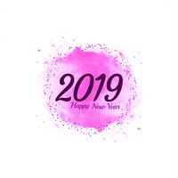 Gott nytt år 2019 elegant hälsning bakgrund vektor