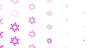 ljus lila rosa vektor konsistens med sjukdomssymboler