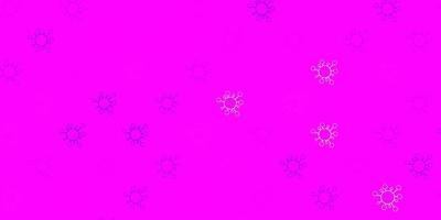 hellviolette rosa Vektortextur mit Krankheitssymbolen vektor