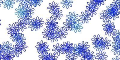 hellblaues Vektor natürliches Layout mit Blumen
