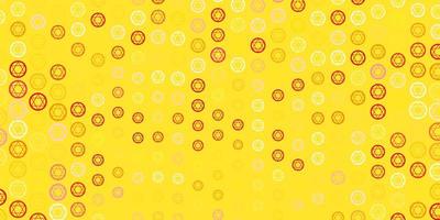 ljusröd gul textur med religionssymboler vektor