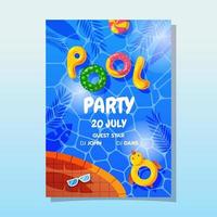 Plakat für Poolparty vektor