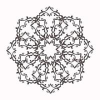 Kreisförmiges florales Mandala dekoratives Ornament im orientalischen Stil ornamentales Mandala-Design vektor