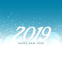 Gott nytt år 2019 modern bakgrund vektor