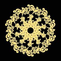 Kreisförmiges florales Mandala dekoratives Ornament im orientalischen Stil ornamentales Mandala-Design vektor
