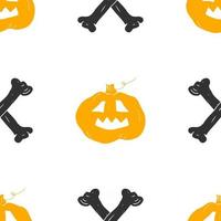 Halloween nahtloses Muster. Hand gezeichnete skizzierte Hintergrund, Party Einladung oder Urlaub Banner Design Vektor-Illustration vektor