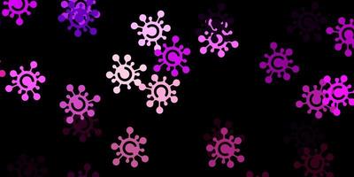mörk lila rosa vektor konsistens med sjukdomssymboler