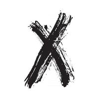 x-Markierung Grunge texturierte Hand gezeichnet, Vektor-Illustration