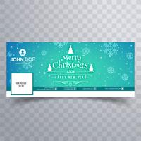 Facebook-Banner-Schablonendesign der frohen Weihnachten vektor