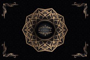 Luxus-Mandala mit wunderschönem Arabesken-Muster-Stil-Hintergrund für Kartenvektor-Eps 10 vektor