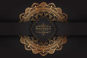 goldenes Mandala-Design Stockillustration vektor