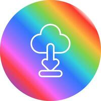 Cloud-Download-Vektorsymbol vektor