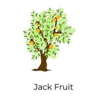 jackfrukt träd design vektor