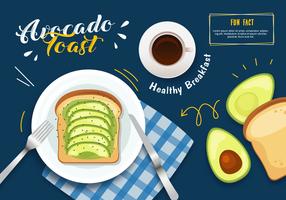 Avokado Toast Illustration vektor