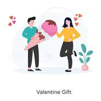 Valentinstag schönes Geschenk vektor