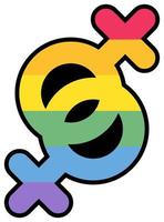 lesbisk lgbtqi regnbågsfärg kvinnlig mark vektor