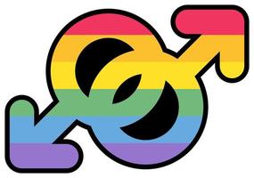 homosexuell lgbtqi regnbågsfärg manlig mark vektor