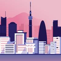 Tokyo-Skyline-Vektor-Illustration vektor