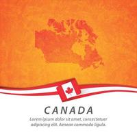 Kanada-Flagge mit Karte vektor