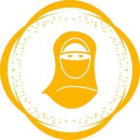 Frau mit Niqab-Vektorsymbol vektor