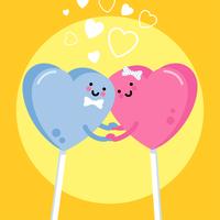 Valentinstag Süßigkeiten Herzen vektor
