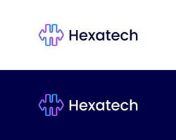 Brief h Technik und Technologie Logo zum branding vektor