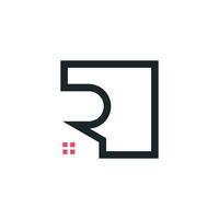 brev r logotyp design element med modern kreativ begrepp vektor