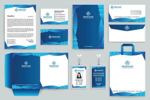 företag brevpapper vektor design blå Färg
