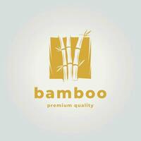 enkel emblem av bambu vektor logotyp ikon design, bambu form illustration