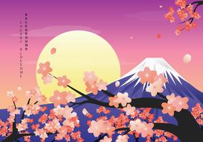 Kirschblüten-Hintergrund-Illustration vektor