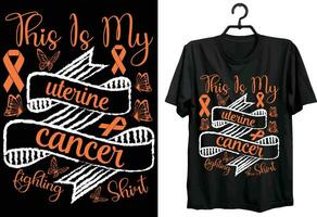 diese ist meine Gebärmutter- Krebs Kampf Shirt. Gebärmutter- Krebs T-Shirt Design. komisch Geschenk Artikel Gebärmutter- Krebs t Hemd Design zum alle Krebs geduldig. vektor