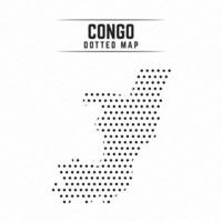 prickad karta över Republiken Kongo vektor