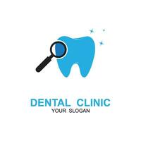 Dental Logo zum Zahnarzt und Dental Klinik vektor