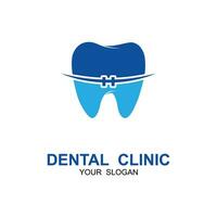 Dental Logo zum Zahnarzt und Dental Klinik vektor