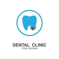 Dental Logo zum Zahnarzt und Dental Klinik vektor