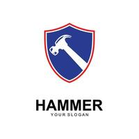 Hammer-Logo-Vektor-Illustration-design vektor