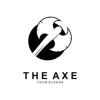 Axt Logo, Holz Schneiden Werkzeug Vektor Symbol, Silhouette Design