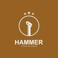 Hammer-Logo-Vektor-Illustration-design vektor