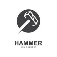 Hammer-Logo-Vektor-Illustration-design vektor