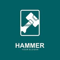 hammare logotyp vektor illustration design