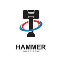 hammare logotyp vektor illustration design