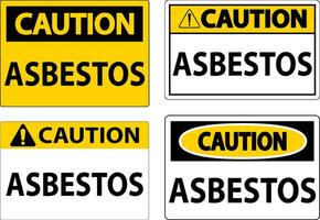 Asbest Vorsicht Zeichen Asbest Gefahr Bereich autorisiert Personal nur vektor
