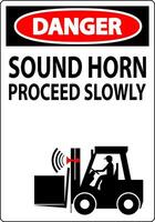 Achtung Zeichen Klang Horn Vorgehen langsam vektor