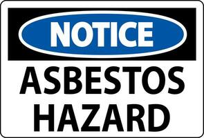 Asbest beachten Zeichen Asbest Gefahr Bereich autorisiert Personal nur vektor