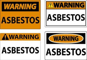 Asbest Warnung Zeichen Asbest Gefahr Bereich autorisiert Personal nur vektor